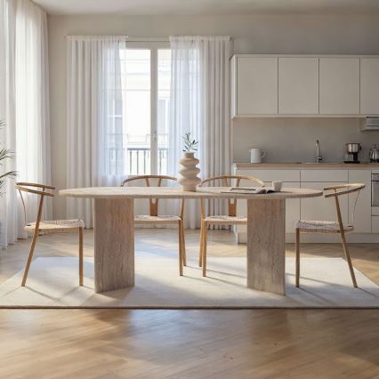 Eettafel NEL 200x90 cm travertijn