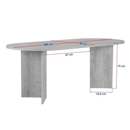 Eettafel NEL 200x90 cm travertijn