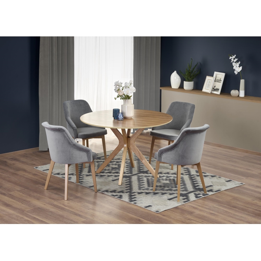 Eettafel NICOLAS Ø 120 cm, bruin