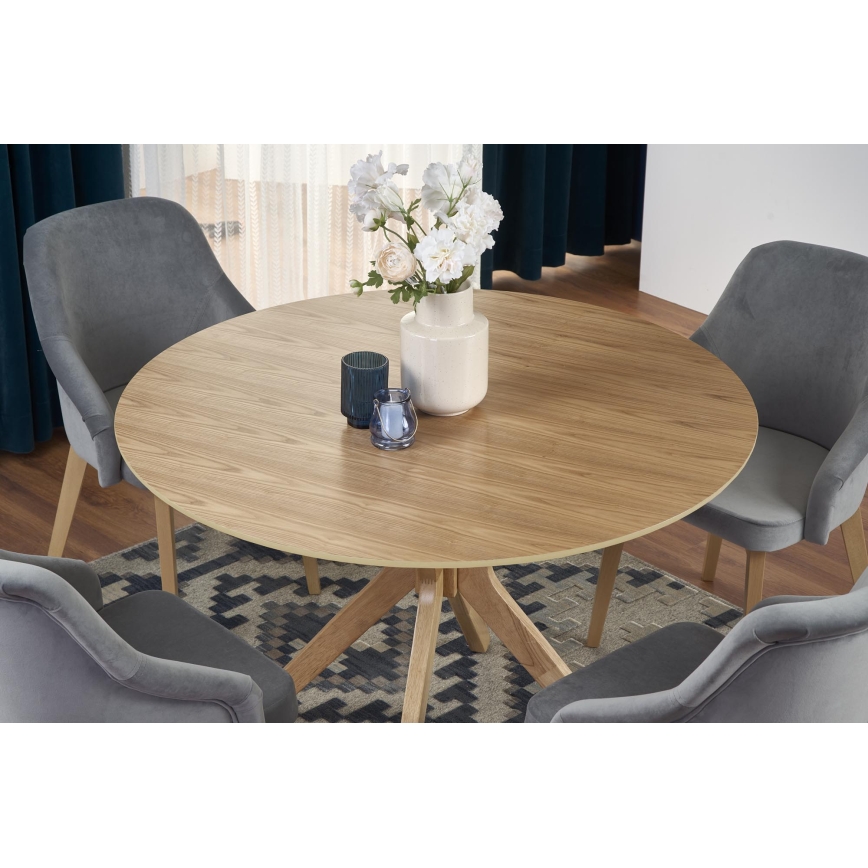 Eettafel NICOLAS Ø 120 cm, bruin