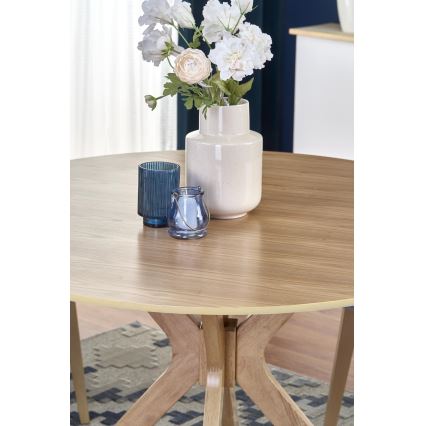 Eettafel NICOLAS Ø 120 cm, bruin