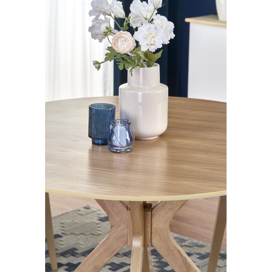 Eettafel NICOLAS Ø 120 cm, bruin