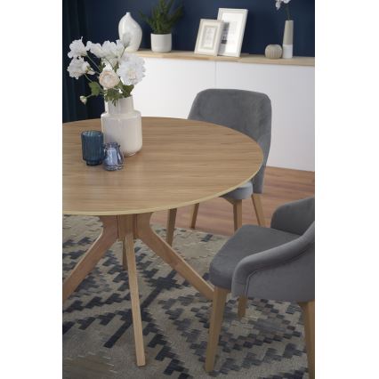 Eettafel NICOLAS Ø 120 cm, bruin