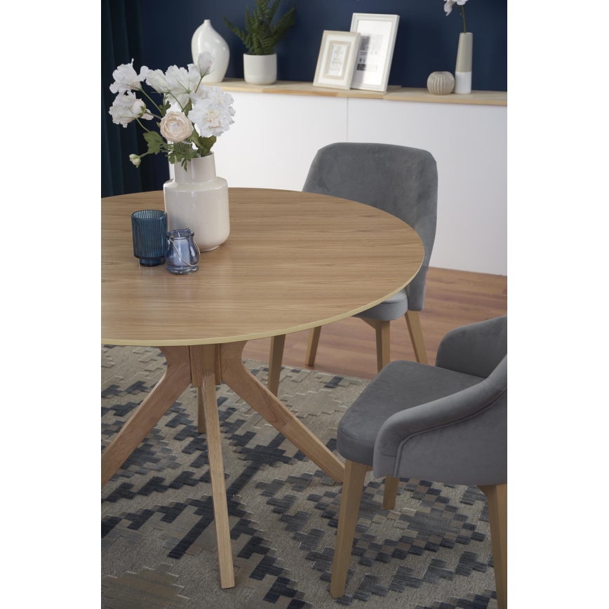 Eettafel NICOLAS Ø 120 cm, bruin