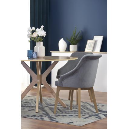 Eettafel NICOLAS Ø 120 cm, bruin