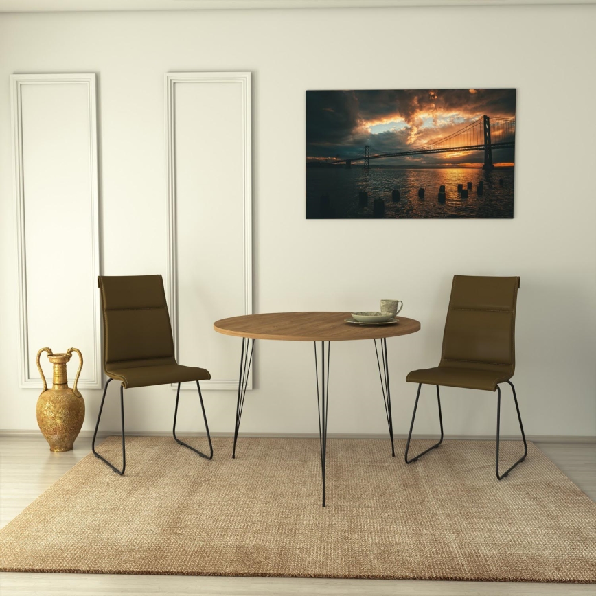 Eettafel SANDALF 75x90 cm bruin