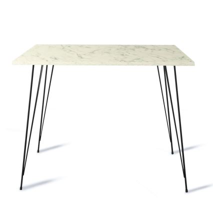 Eettafel SANDALF 75x90 cm wit/zwart