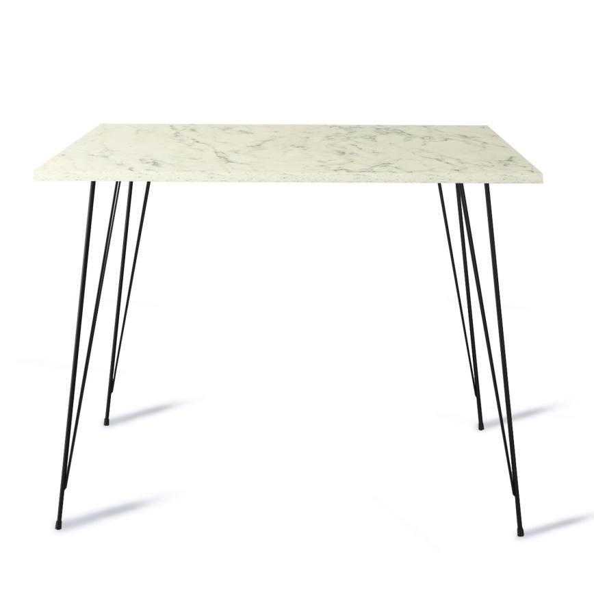 Eettafel SANDALF 75x90 cm wit/zwart