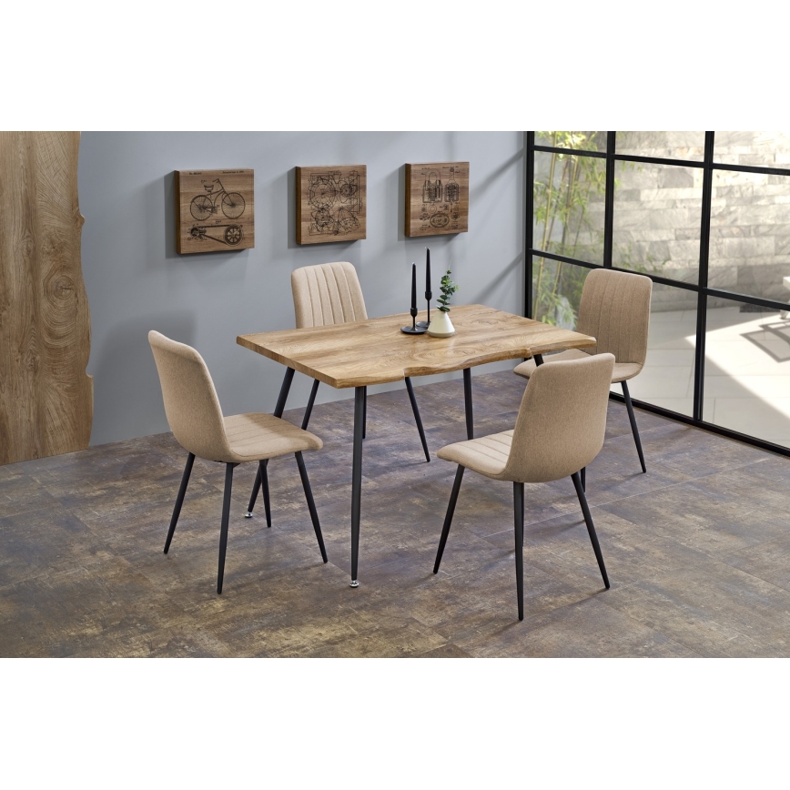 Eettafel SOLACE eik/zwart