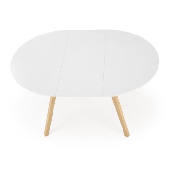 Eettafel SOLINA wit/eiken