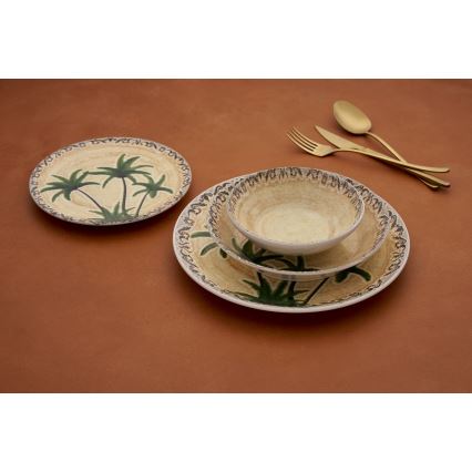 Eettafelset 24-delig, kleurrijk keramiek