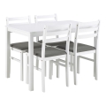 Eettafelset EMILY met 4 stoelen, wit