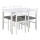 Eettafelset EMILY met 4 stoelen, wit