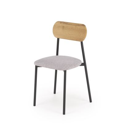 Eettafelset NANDO 84x54 cm grijs/bruin/zwart