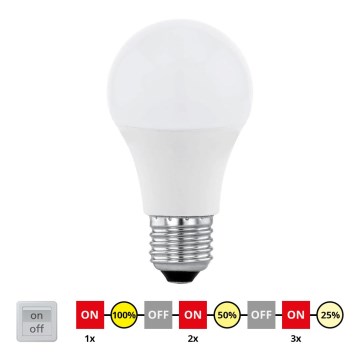 EGLO 11562 - LED Lamp cyclisch dimbaar E27/10W/230V - STEPDIMMING neutraal