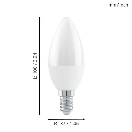 EGLO - LED Lamp cyclisch dimbaar E14/6W/230V - warm wit