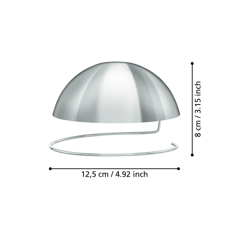 Eglo 11908 -  Decoratieve bolvormige kap voor gloeilamp G125 glanzend chroom