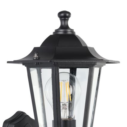 EGLO -  Wand Lamp voor buiten met Sensor 1xE27/60W zwart