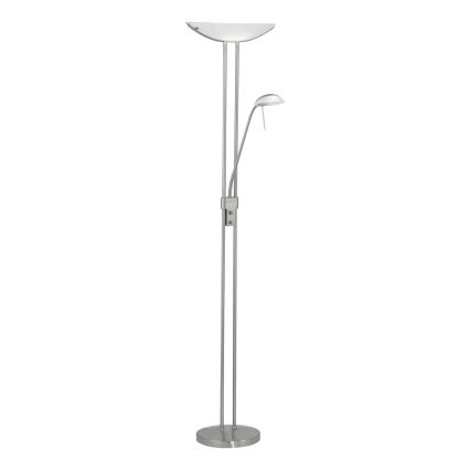 Eglo 25869 - Dimbare staande lamp BAYA 1xR7s/230W/230V + 1xG9/33W mat chroom