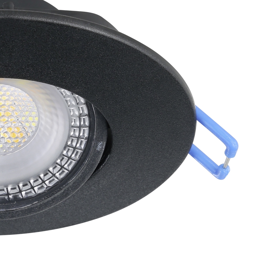 Eglo - set van 7 LED-inbouwspots LED/4,9W/230V 2700/4000/6500K Ø 9 cm zwart