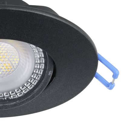 Eglo - Set van 10 LED-inbouwspots 4,9W/230V 2700/4000/6500K Ø 9 cm zwart