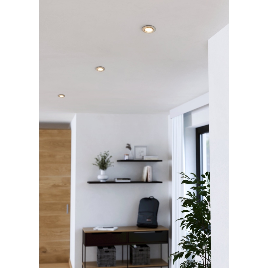 Eglo - SET van 3x LED-inbouwspots LED/4,9W/230V 2700/4000/6500K Ø 9 cm mat chroom
