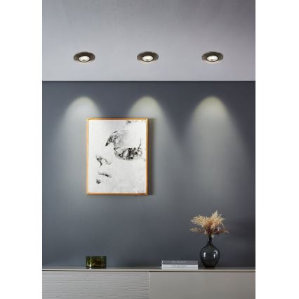 Eglo - SET van 10 LED-inbouwspots LED/4,9W/230V 2700/4000/6500K Ø 9 cm mat chroom