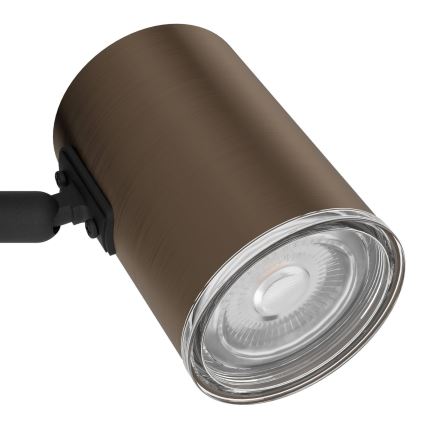 Eglo - Badkamer wandspot 1xGU10/5W/230V IP44 zwart/bruin