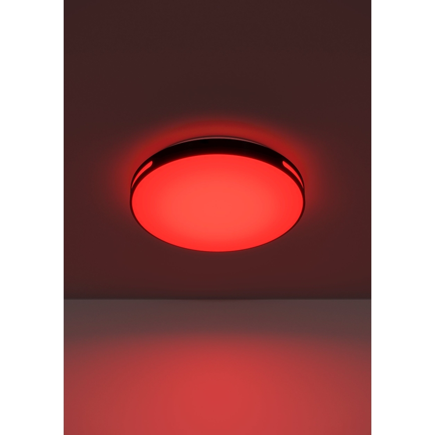 Eglo 300687 - Dimbare LED RGBW plafondlamp MONTEGRANARO-Z, LED 18,5 W, 230 V, 2700–6500 K, Ø 39,4 cm, zwart + afstandsbediening