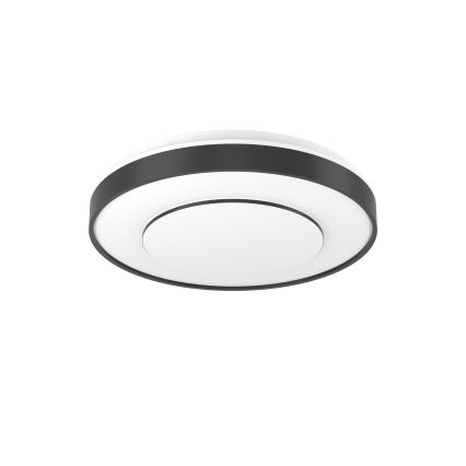 Eglo 300688 - Dimbare LED RGBW-plafondlamp MONTERIGGIONI-Z LED 18,5 W/230 V, 2700-6500 K, Ø 38,4 cm, zwart + afstandsbediening