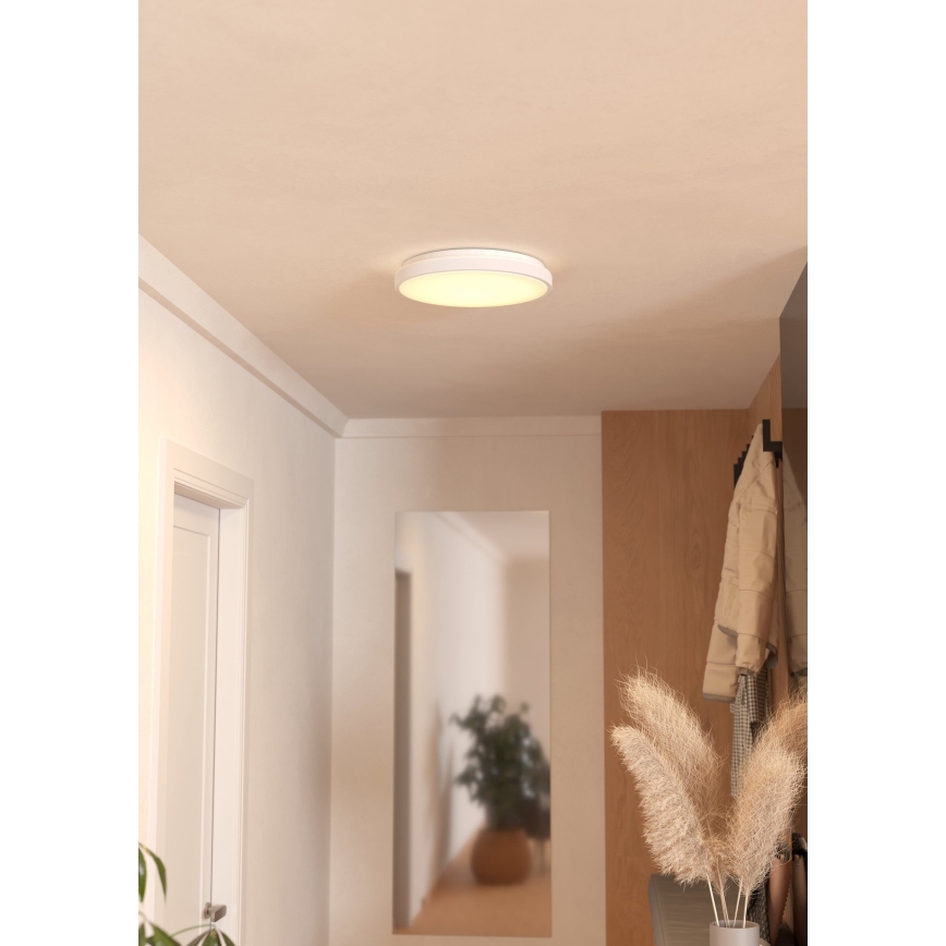 Eglo 300689 - LED RGBW dimbare plafondlamp MONTARELLINO-Z LED/18,5W/230V 2700-6500K Ø 38,7 cm wit + afstandsbediening