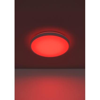 Eglo 300689 - LED RGBW dimbare plafondlamp MONTARELLINO-Z LED/18,5W/230V 2700-6500K Ø 38,7 cm wit + afstandsbediening