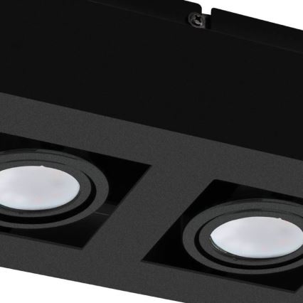 Eglo 31063 - LED-spot MENDOZA 2xLED/4,7W/230V 3000K zwart