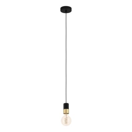 Eglo - Hanglamp aan een koord 1xE27/40W/230V zwart/goud