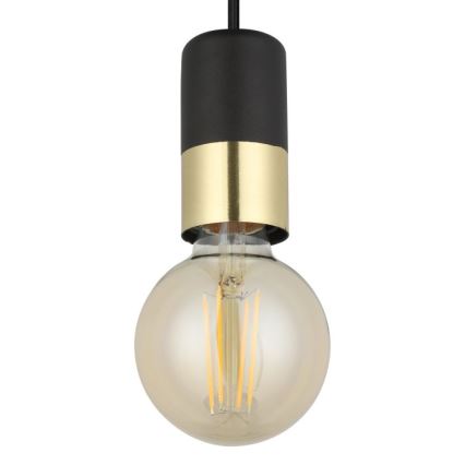 Eglo - Hanglamp aan een koord 1xE27/40W/230V zwart/goud