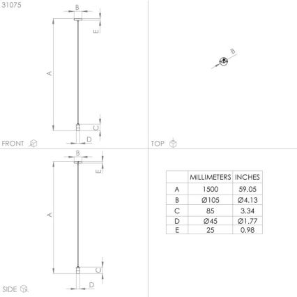 Eglo - Hanglamp aan een koord 1xE27/40W/230V zwart/goud