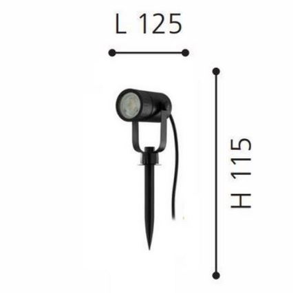 Eglo 31374 - LED RGBW Dimbaar buitenshuis lamp NEMA-Z 1xGU10/5W/230V 2700-6500K IP65 zwart