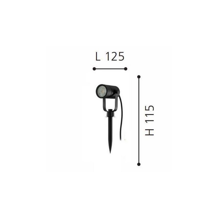 Eglo 31374 - LED RGBW Dimbaar buitenshuis lamp NEMA-Z 1xGU10/5W/230V 2700-6500K IP65 zwart