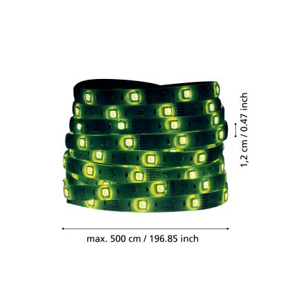 Eglo 31409 - LED RGBW dimbare strip 5m LED/11W/12/230V 2700-6500K