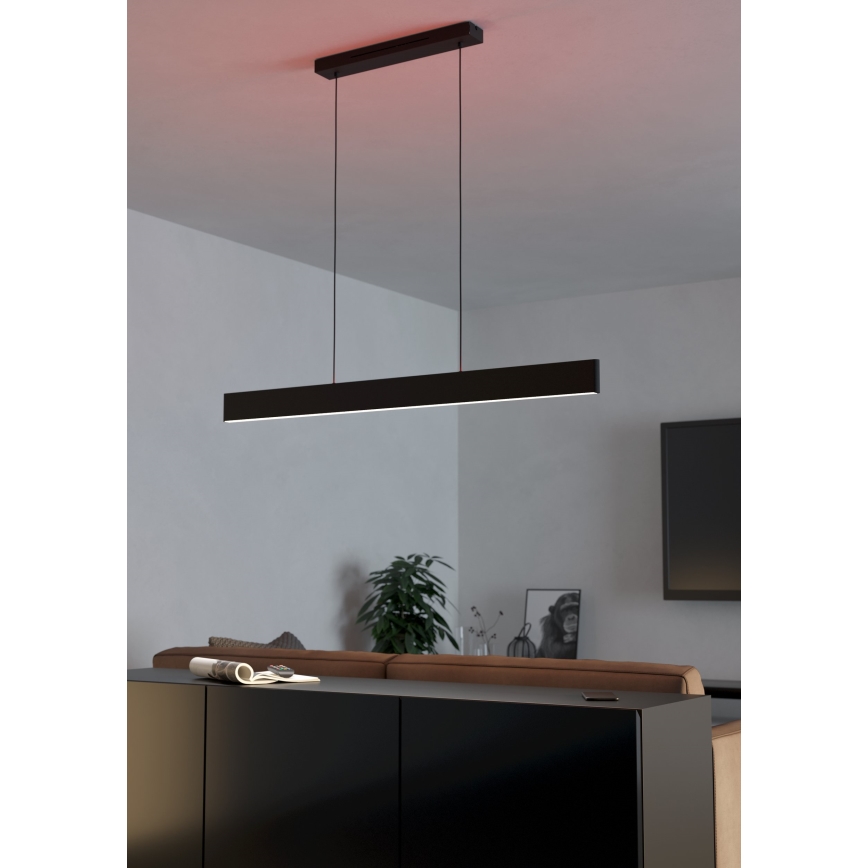 Eglo 31433 - LED RGBW Dimbare hanglamp aan een koord ANDREAS-Z LED/38W/230V 2700-6500K zwart