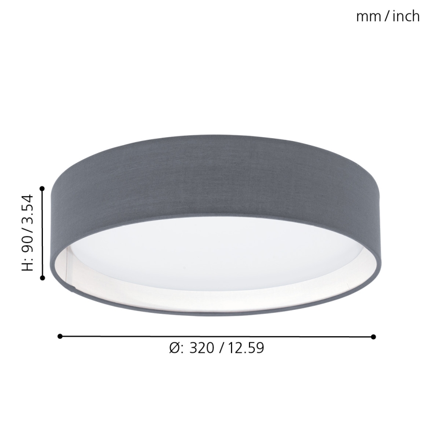 Eglo - LED Plafondlamp 1xLED/12W/230V