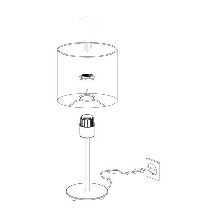 Eglo - Tafellamp 1xE27/60W/230V