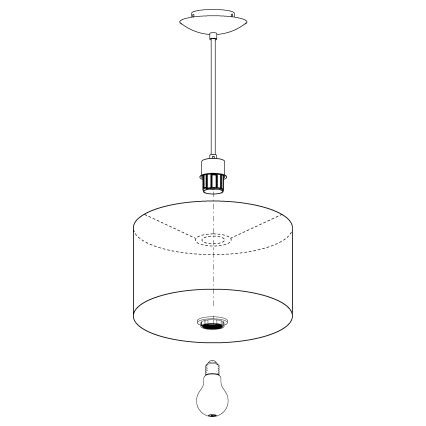 Eglo - Hanglamp aan koord 1xE27/60W/230V