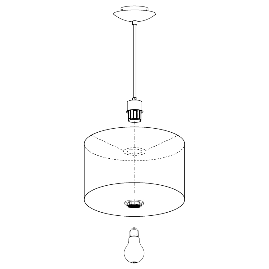 Eglo - Hanglamp aan koord 1xE27/60W/230V