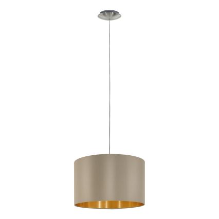 Eglo - Hanglamp aan een koord 1xE27/60W/230V taupe
