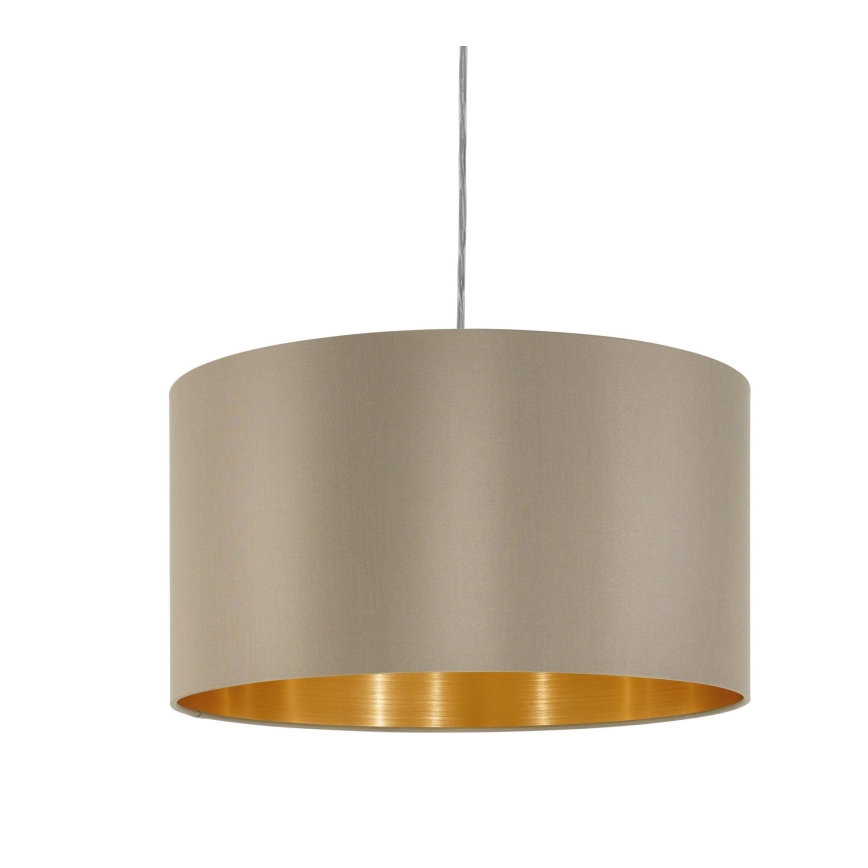Eglo - Hanglamp aan een koord 1xE27/60W/230V taupe
