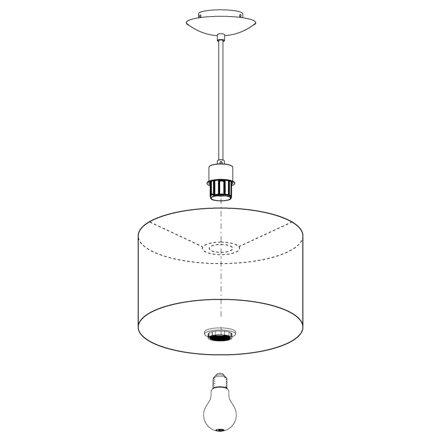 Eglo - Hanglamp aan koord 1xE27/60W/230V