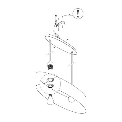 Eglo - Hanglamp aan koord 2xE27/60W/230V