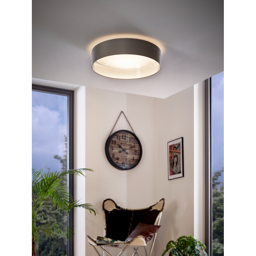 Eglo 31623 - LED plafondlamp MASERLO LED/16W/230V 3000K Ø 40,5 cm grijs/zilver