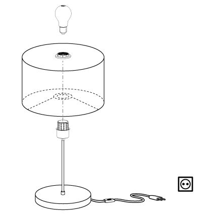 Eglo - Tafellamp 1xE27/60W/230V